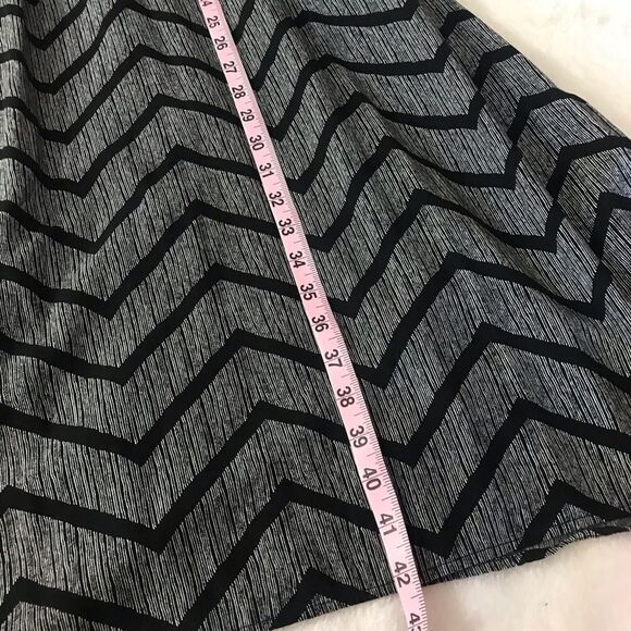 Merona maxi sleeveless dress black & white herringbone print size M - Picture 7 of 7